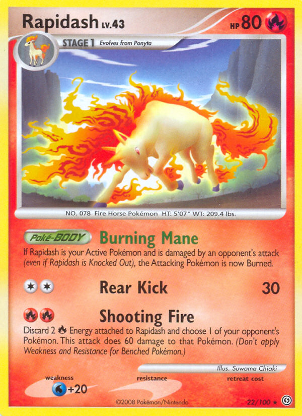 Rapidash (22/100) [Diamond & Pearl: Stormfront] | Exor Games Truro