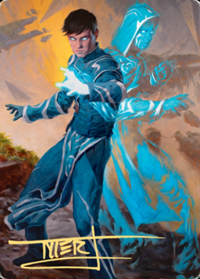 Jace, Mirror Mage 1 Art Card (Gold-Stamped Signature) [Zendikar Rising Art Series] | Exor Games Truro