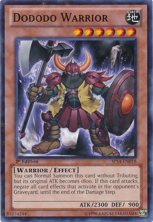 Dododo Warrior [SP14-EN018] Starfoil Rare | Exor Games Truro