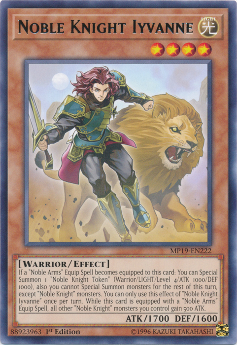Noble Knight Iyvanne [MP19-EN222] Rare | Exor Games Truro