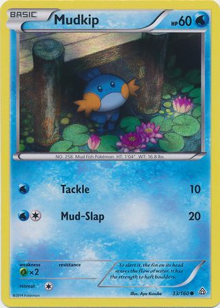 Mudkip (33/160) (Sheen Holo) [XY: Primal Clash] | Exor Games Truro