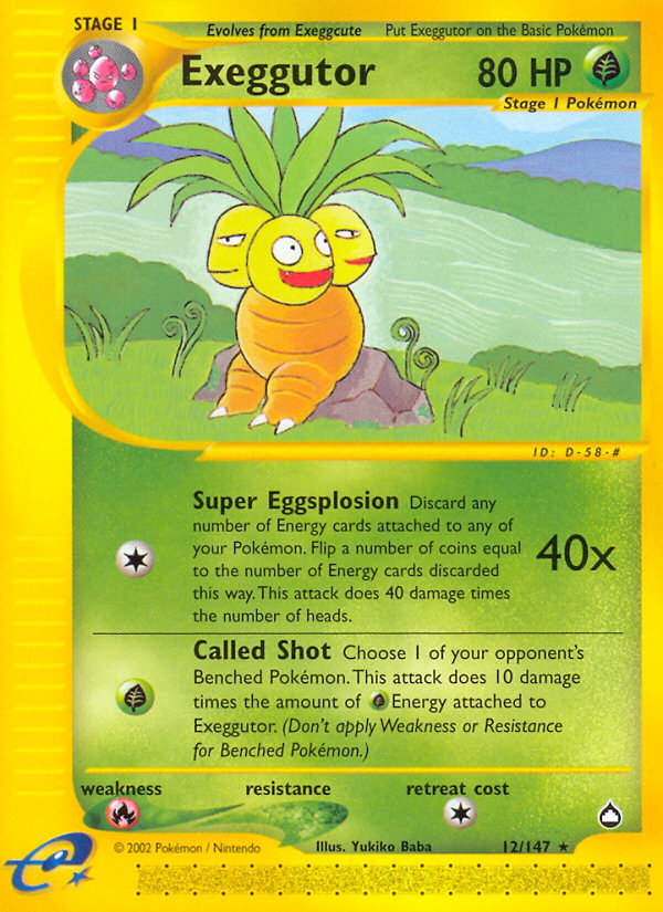 Exeggutor (12/147) [Aquapolis] | Exor Games Truro