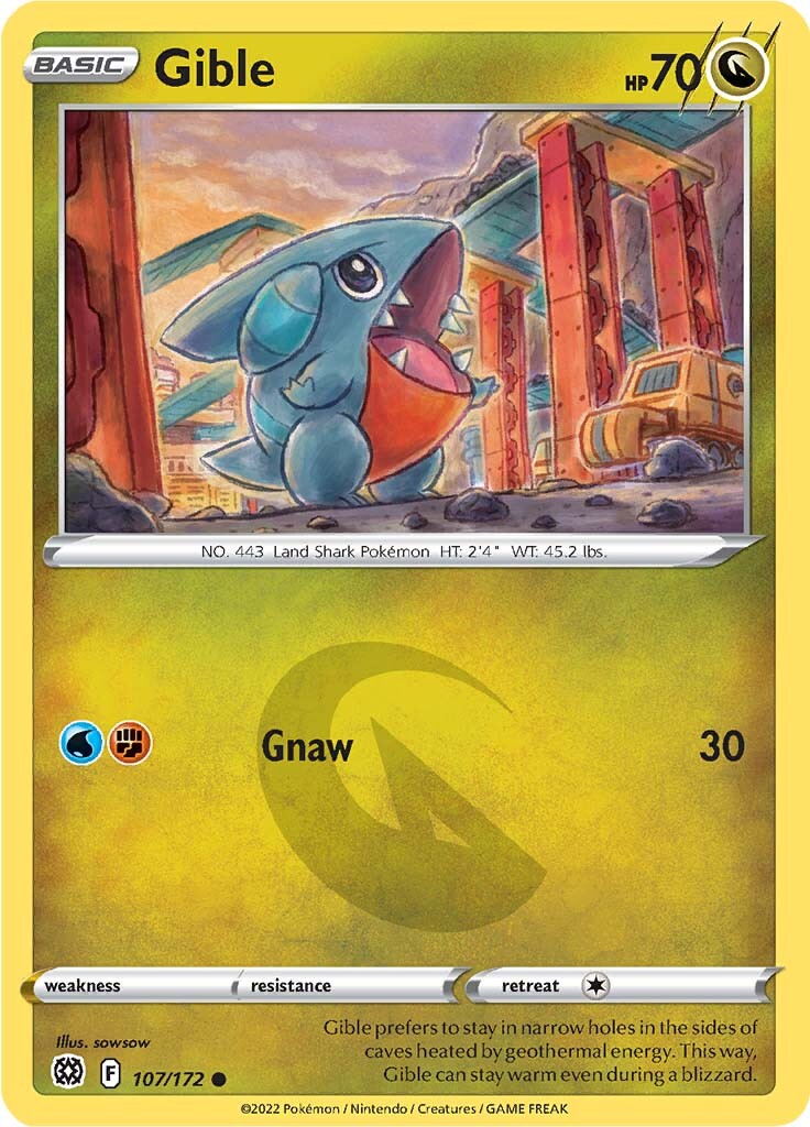 Gible (107/172) [Sword & Shield: Brilliant Stars] | Exor Games Truro