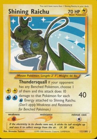 Shining Raichu (111/105) [Neo Destiny Unlimited] | Exor Games Truro