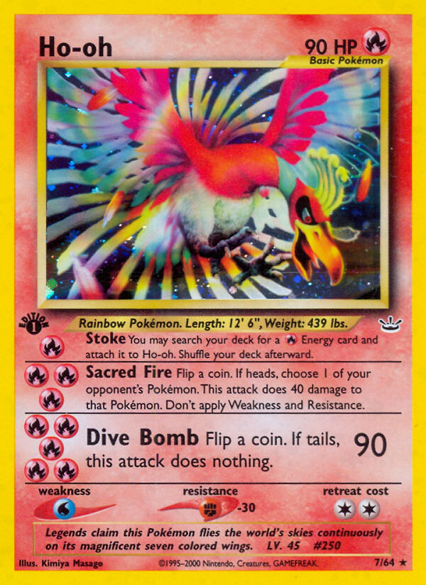 Ho-oh (7/64) [Neo Revelation 1st Edition] | Exor Games Truro