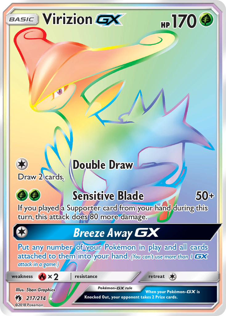 Virizion GX (217/214) [Sun & Moon: Lost Thunder] | Exor Games Truro