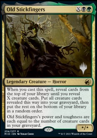 Old Stickfingers (Promo Pack) [Innistrad: Midnight Hunt Promos] | Exor Games Truro