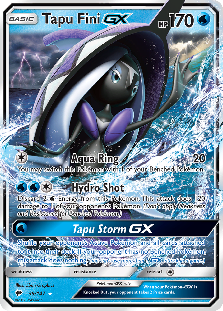 Tapu Fini GX (39/147) [Sun & Moon: Burning Shadows] | Exor Games Truro