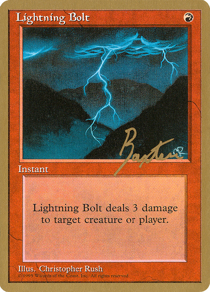 Lightning Bolt (George Baxter) [Pro Tour Collector Set] | Exor Games Truro
