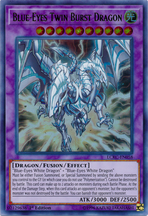 Blue-Eyes Twin Burst Dragon [LCKC-EN058] Ultra Rare | Exor Games Truro