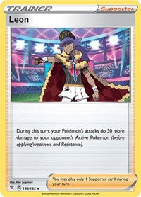 Leon (154/185) (Theme Deck Exclusive) [Sword & Shield: Vivid Voltage] | Exor Games Truro