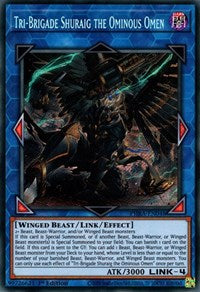 Tri-Brigade Shuraig the Ominous Omen [PHRA-EN048] Secret Rare | Exor Games Truro