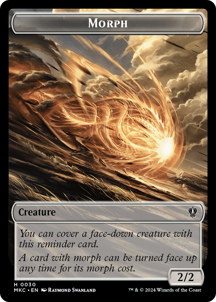 Snake // Morph Double-Sided Token [Murders at Karlov Manor Commander Tokens] | Exor Games Truro