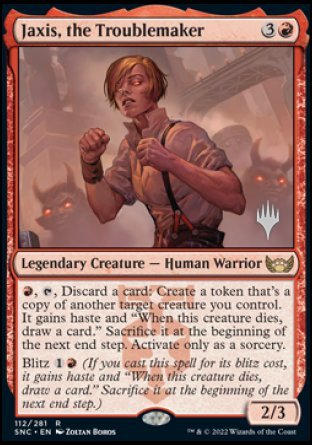 Jaxis, the Troublemaker (Promo Pack) [Streets of New Capenna Promos] | Exor Games Truro