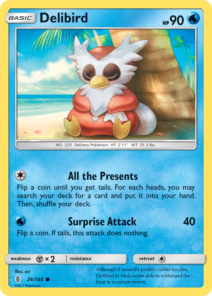 Delibird (26/145) [Sun & Moon: Guardians Rising] | Exor Games Truro