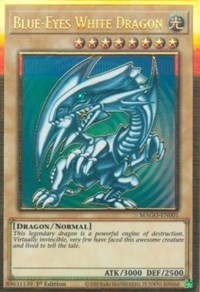 Blue-Eyes White Dragon [MAGO-EN001] Gold Rare | Exor Games Truro