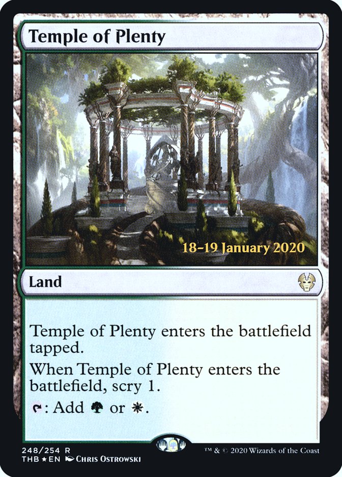 Temple of Plenty [Theros Beyond Death Prerelease Promos] | Exor Games Truro