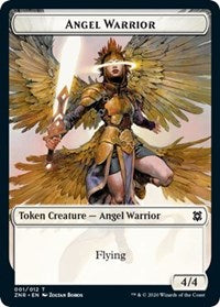 Angel Warrior // Copy Double-sided Token [Zendikar Rising Tokens] | Exor Games Truro