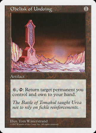 Obelisk of Undoing [Fifth Edition] | Exor Games Truro