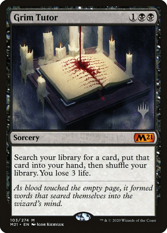 Grim Tutor (Promo Pack) [Core Set 2021 Promos] | Exor Games Truro