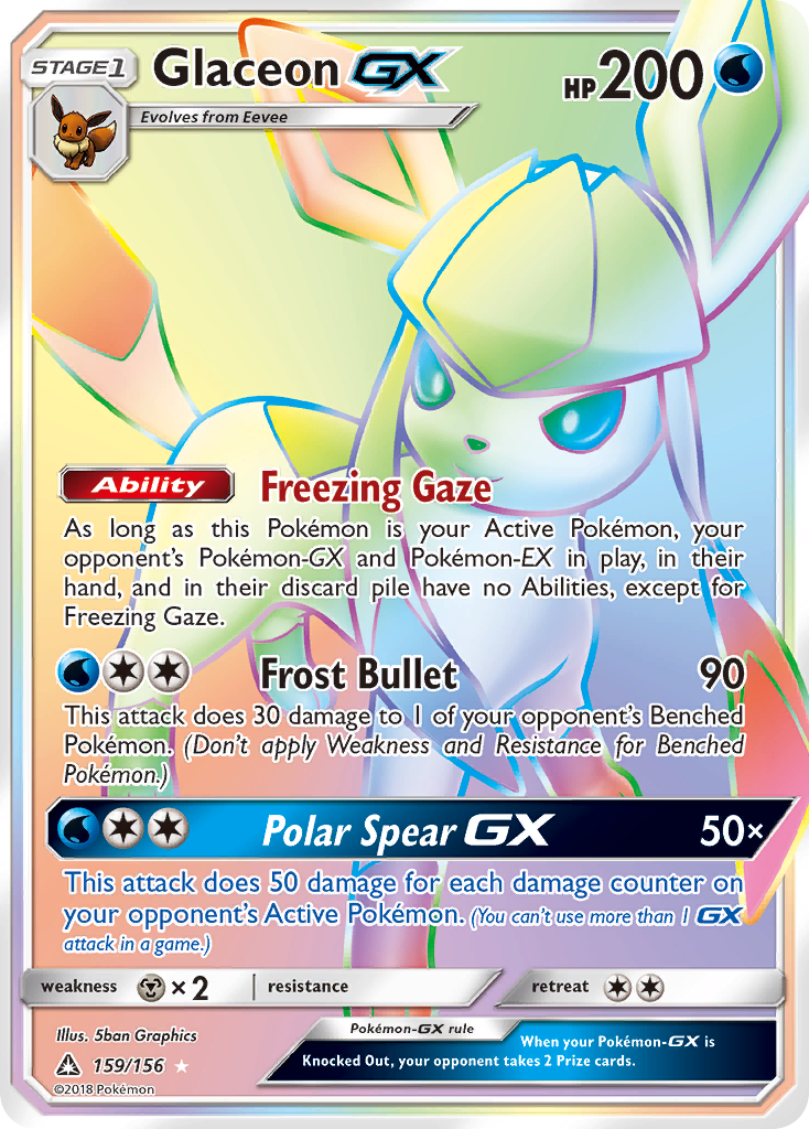 Glaceon GX (159/156) [Sun & Moon: Ultra Prism] | Exor Games Truro