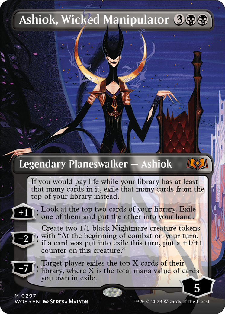 Ashiok, Wicked Manipulator (Borderless Alternate Art) [Wilds of Eldraine] | Exor Games Truro