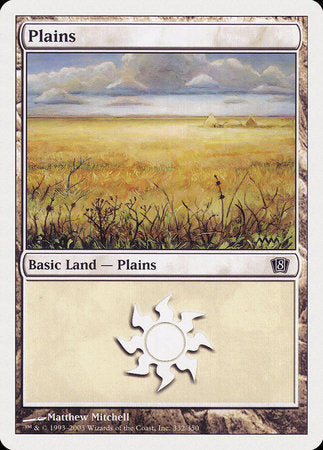 Plains (332) [Eighth Edition] | Exor Games Truro