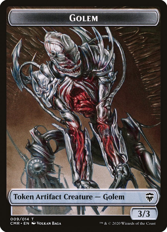 Dragon // Golem Token [Commander Legends Tokens] | Exor Games Truro