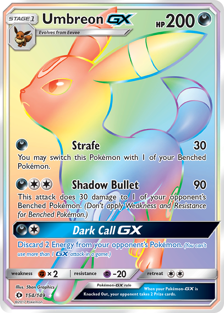 Umbreon GX (154/149) [Sun & Moon: Base Set] | Exor Games Truro