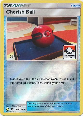 Cherish Ball (191a/236) (League Promo Staff) [Sun & Moon: Unified Minds] | Exor Games Truro