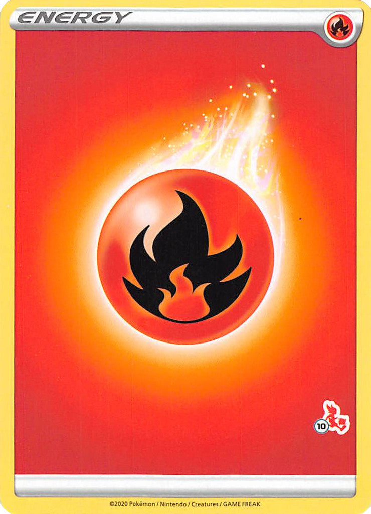 Fire Energy (Cinderace Stamp #10) [Battle Academy 2022] | Exor Games Truro