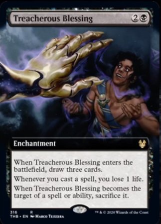 Treacherous Blessing (Extended Art) [Theros Beyond Death] | Exor Games Truro