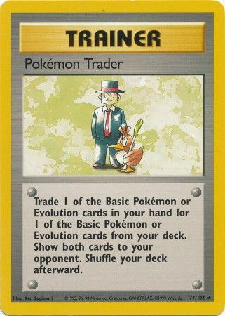 Pokemon Trader (77/102) [Base Set Unlimited] | Exor Games Truro