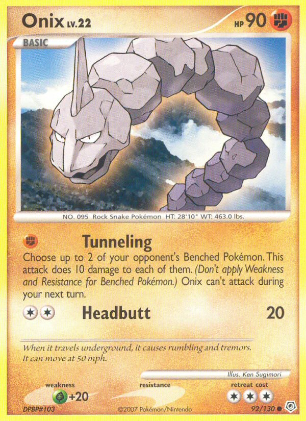 Onix (92/130) [Diamond & Pearl: Base Set] | Exor Games Truro