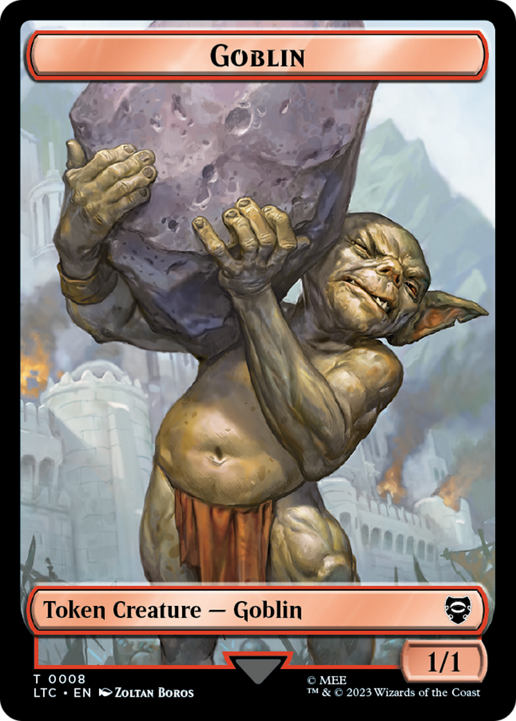 Goblin // Wraith Double-Sided Token [The Lord of the Rings: Tales of Middle-Earth Commander Tokens] | Exor Games Truro