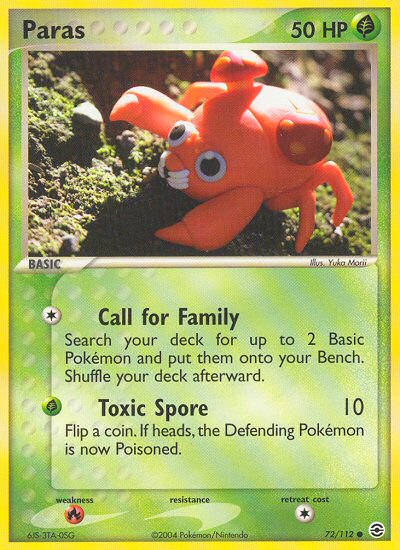 Paras (72/112) [EX: FireRed & LeafGreen] | Exor Games Truro