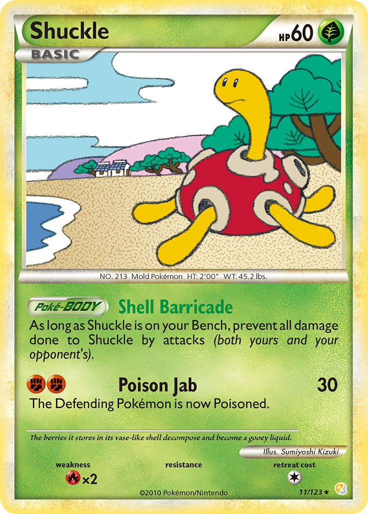 Shuckle (11/123) [HeartGold & SoulSilver: Base Set] | Exor Games Truro