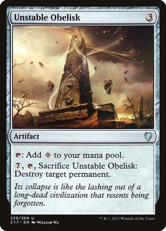 Unstable Obelisk [Commander 2017] | Exor Games Truro