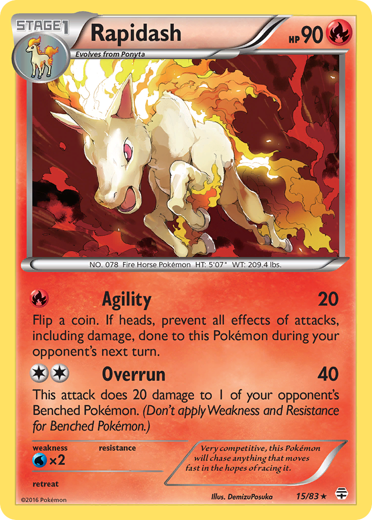 Rapidash (15/83) [XY: Generations] | Exor Games Truro