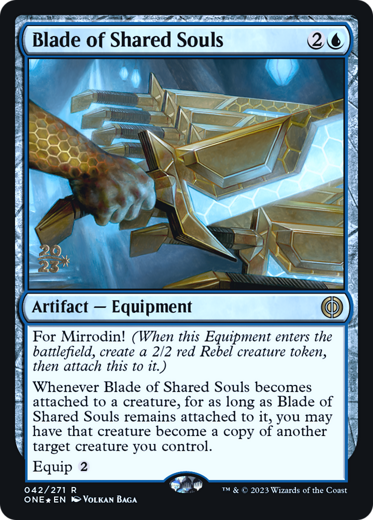 Blade of Shared Souls [Phyrexia: All Will Be One Prerelease Promos] | Exor Games Truro