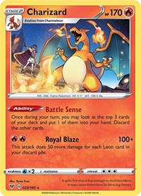 Charizard (025/185) (Cracked Ice Holo) (Theme Deck Exclusive) [Sword & Shield: Vivid Voltage] | Exor Games Truro