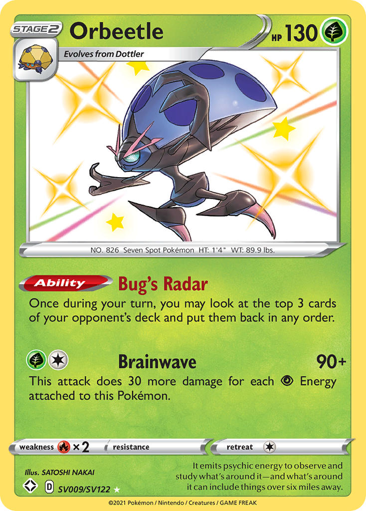 Orbeetle (SV009/SV122) [Sword & Shield: Shining Fates] | Exor Games Truro
