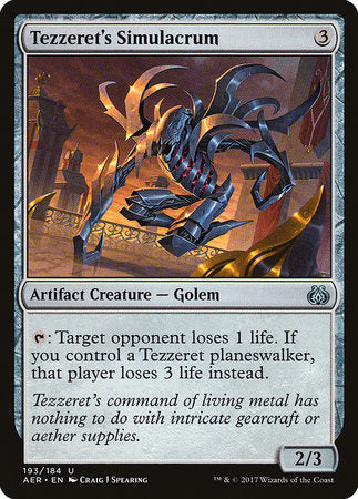 Tezzeret's Simulacrum [Aether Revolt] | Exor Games Truro