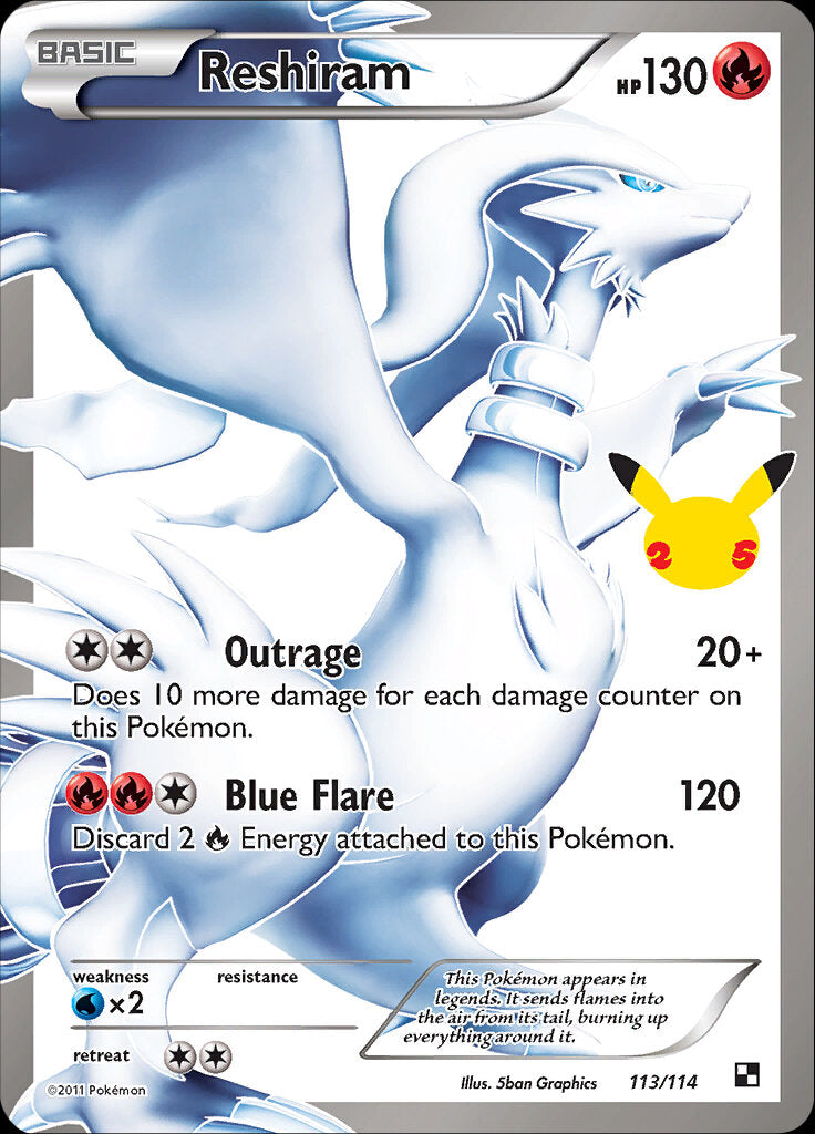 Reshiram (113/114) [Celebrations: 25th Anniversary - Classic Collection] | Exor Games Truro