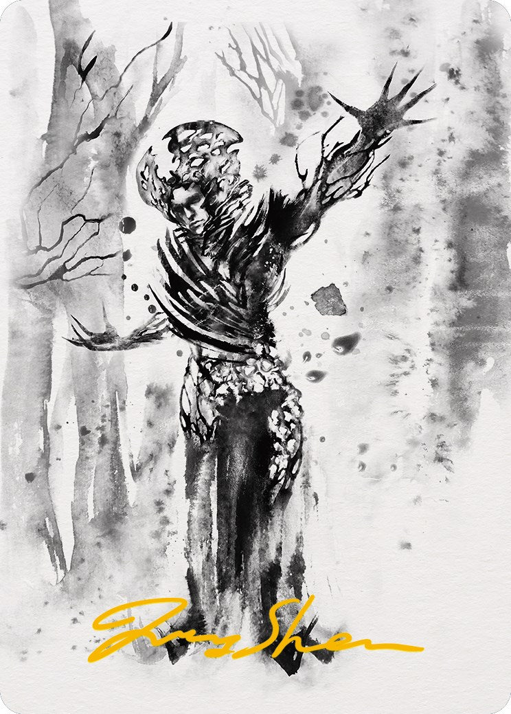 Rustvine Cultivator Art Card (Gold-Stamped Signature) [Phyrexia: All Will Be One Art Series] | Exor Games Truro