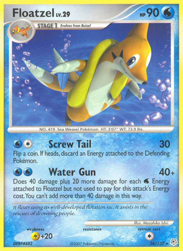 Floatzel (26/130) [Diamond & Pearl: Base Set] | Exor Games Truro