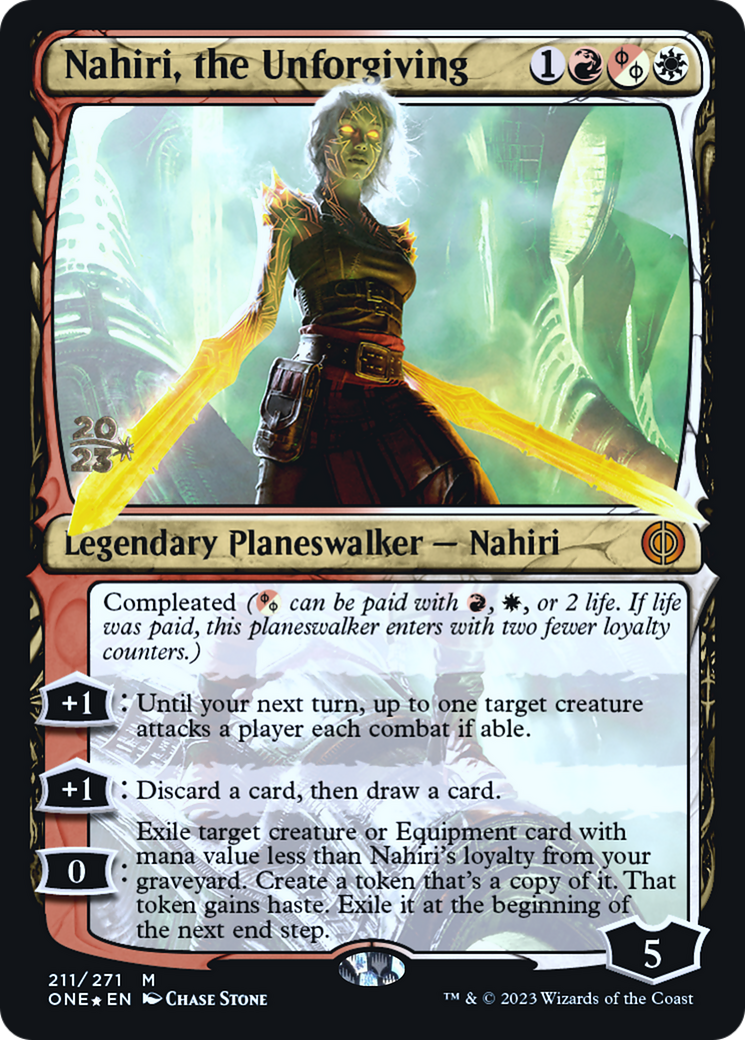 Nahiri, the Unforgiving [Phyrexia: All Will Be One Prerelease Promos] | Exor Games Truro