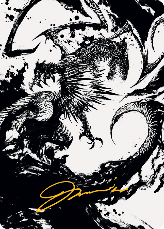 Skithiryx, the Blight Dragon Art Card (Gold-Stamped Signature) [March of the Machine Art Series] | Exor Games Truro