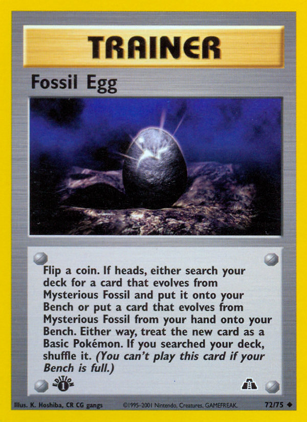 Fossil Egg (72/75) [Neo Discovery 1st Edition] | Exor Games Truro