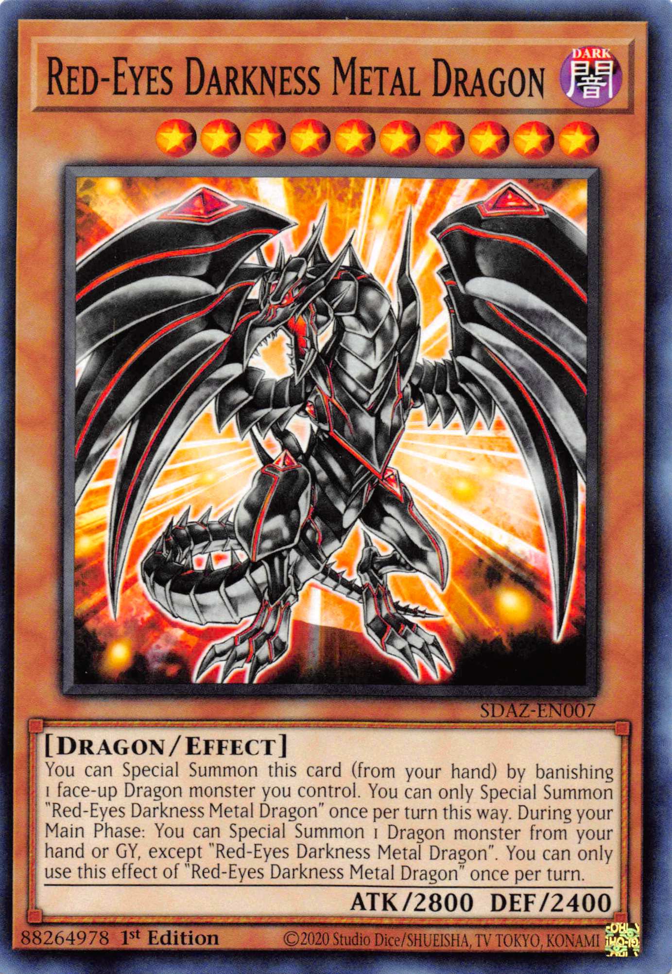 Red-Eyes Darkness Metal Dragon [SDAZ-EN007] Common | Exor Games Truro